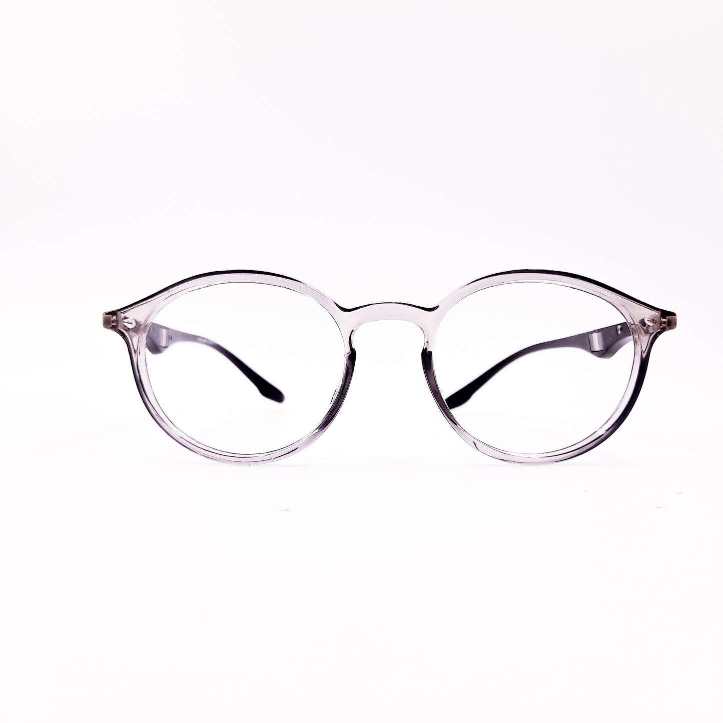 Round Grey transparent glasses