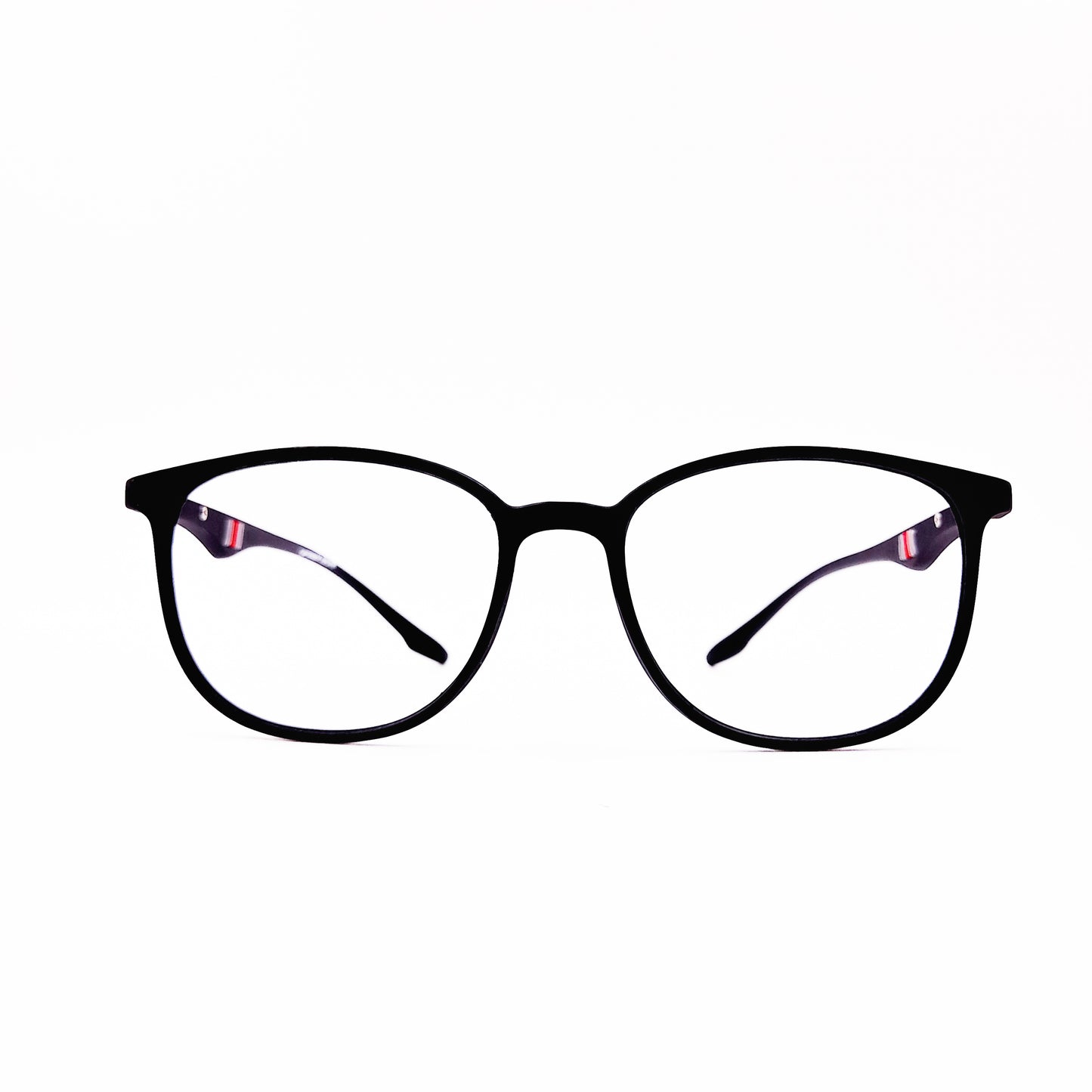 Black rectangular glasses