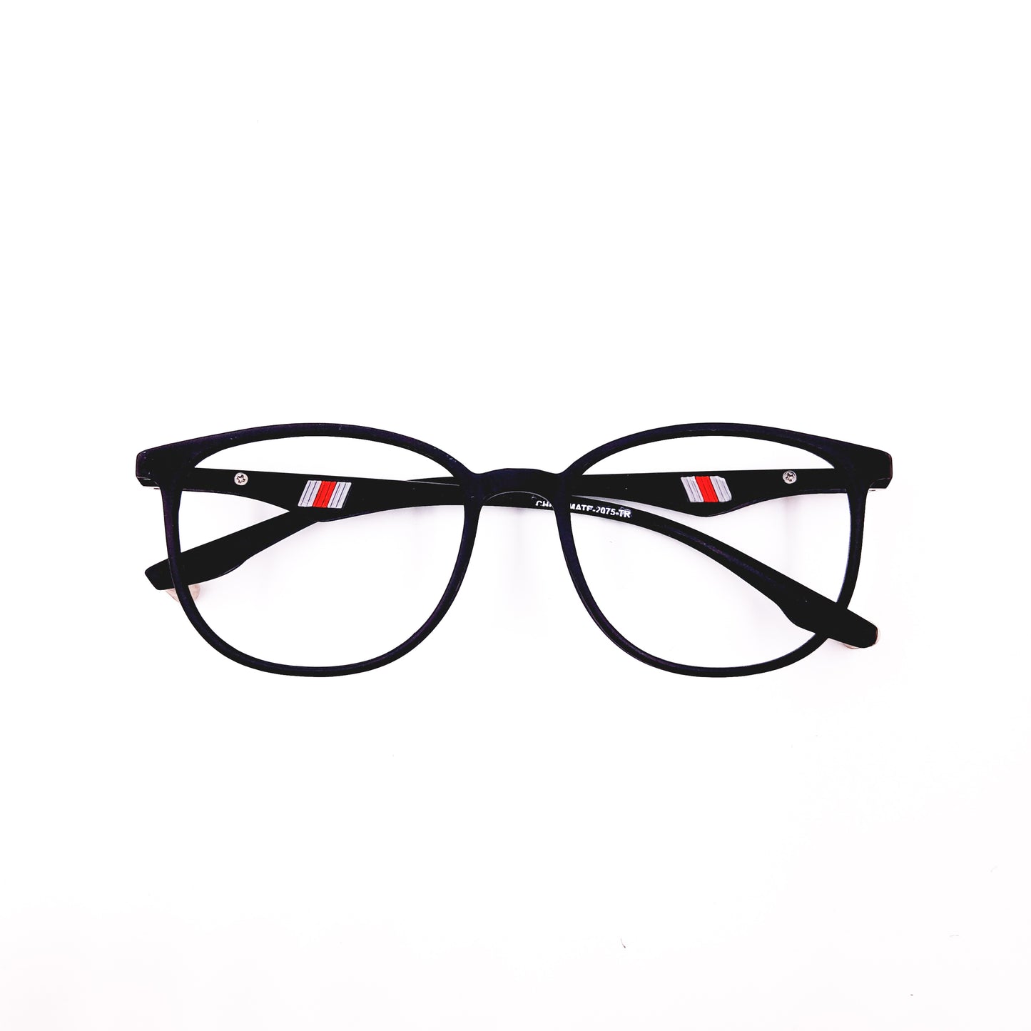 Black rectangular glasses