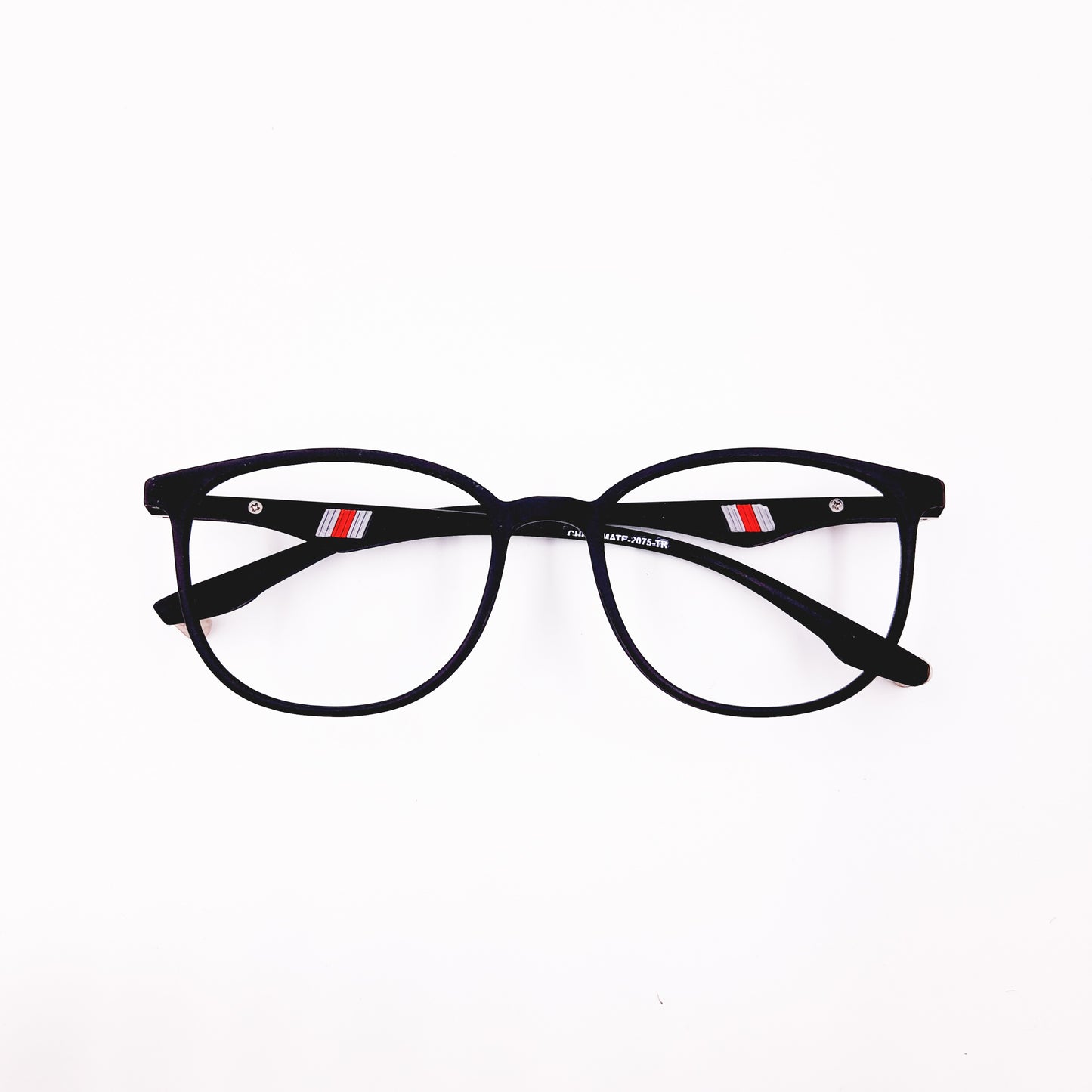 Black rectangular glasses