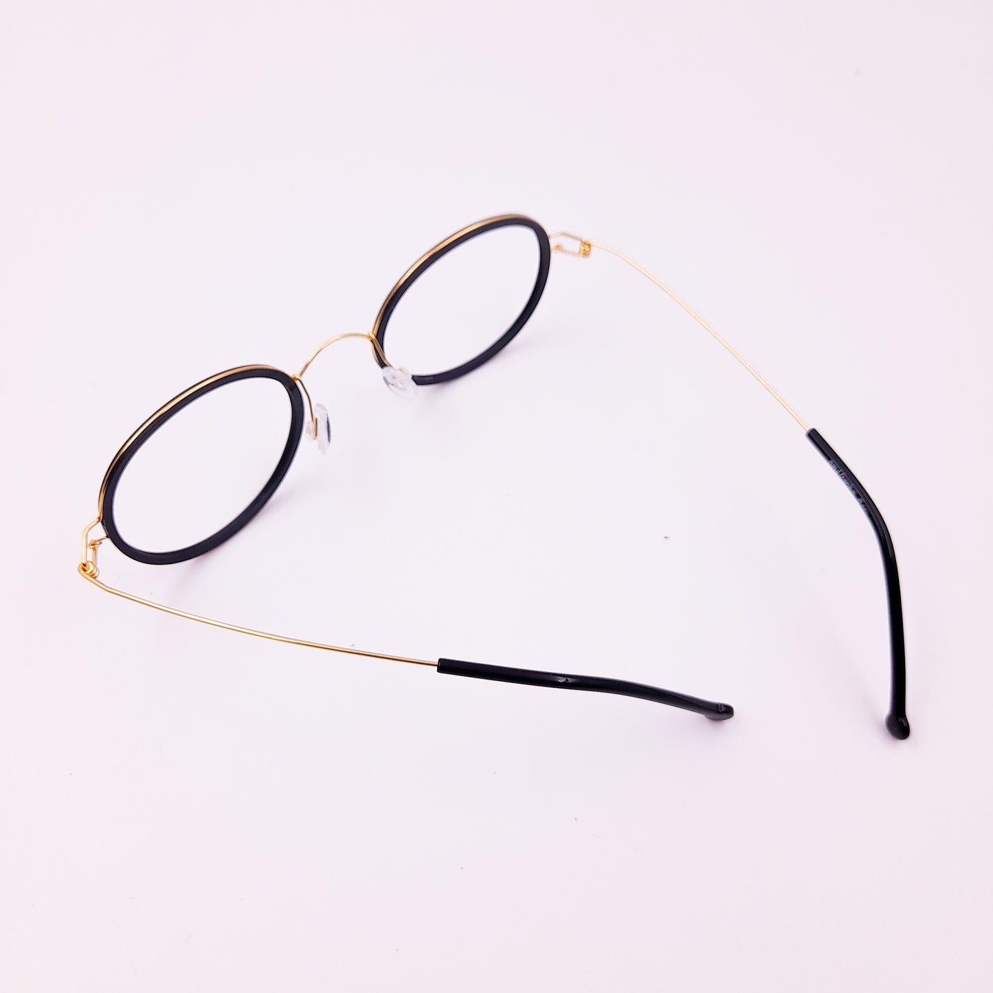 Round metal golden glasses