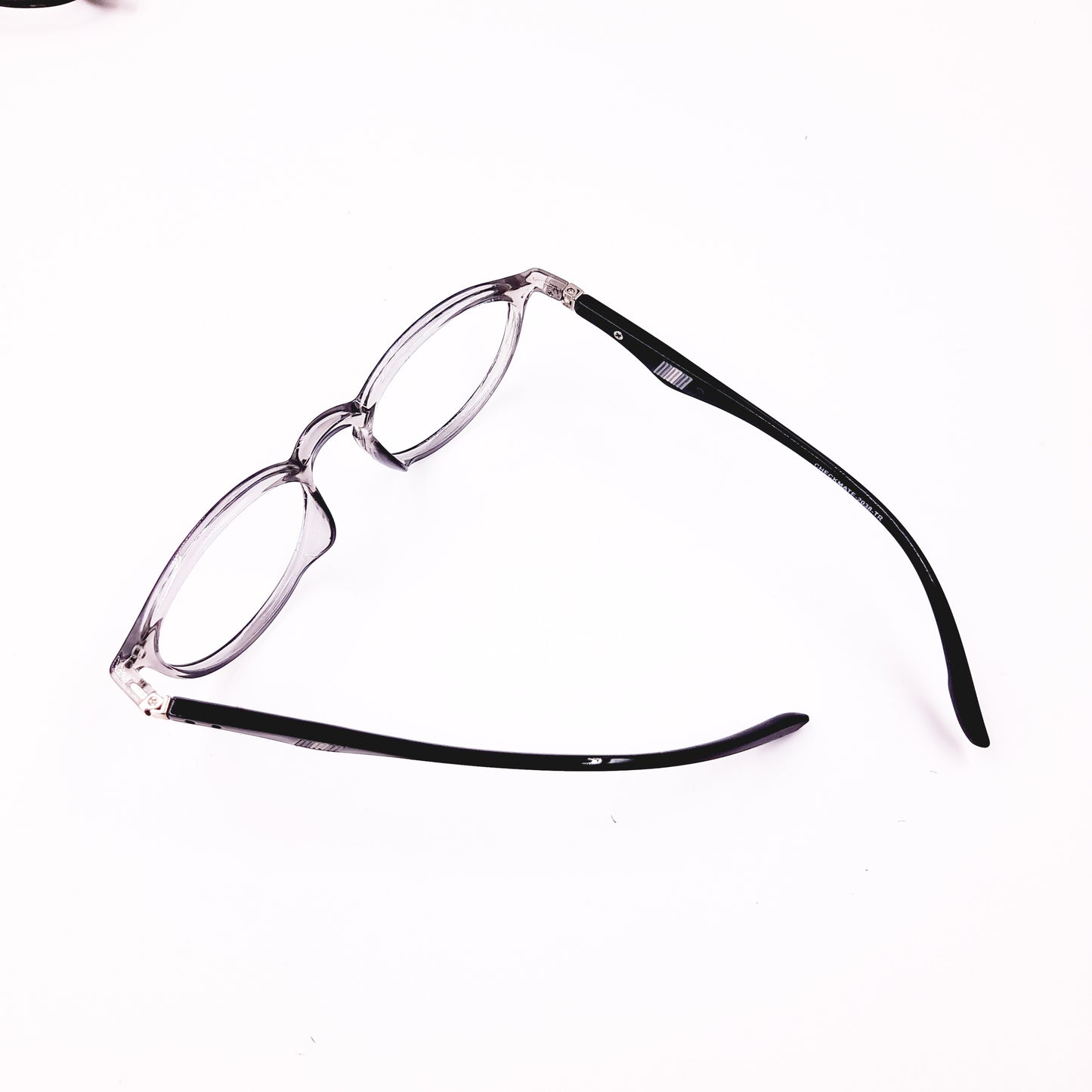 Round Grey transparent glasses
