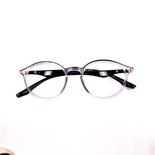 Round Grey transparent glasses