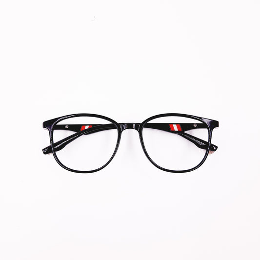 Black rectangular glasses