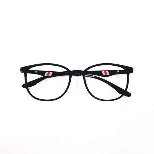 Black rectangular glasses
