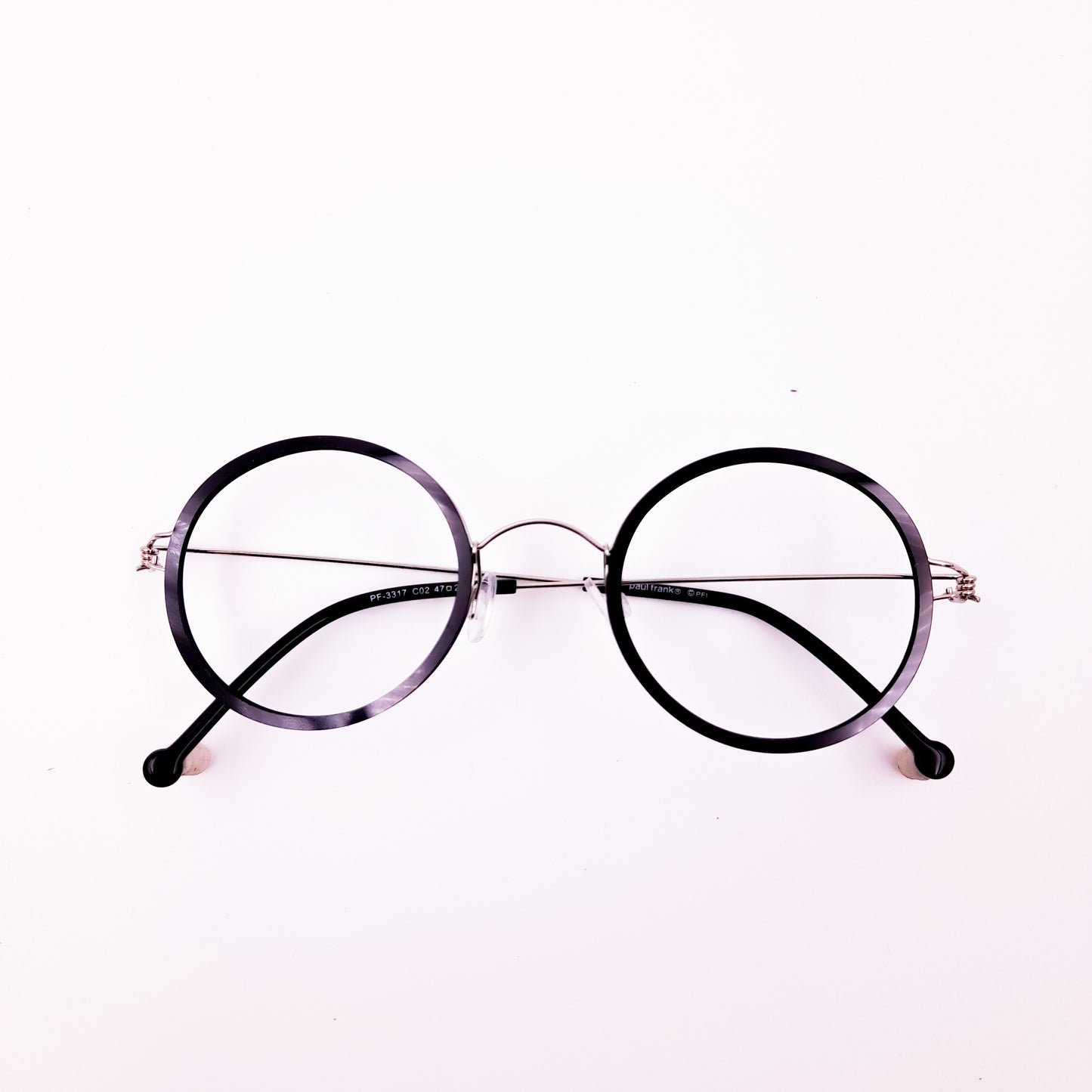 Round metal silver glasses