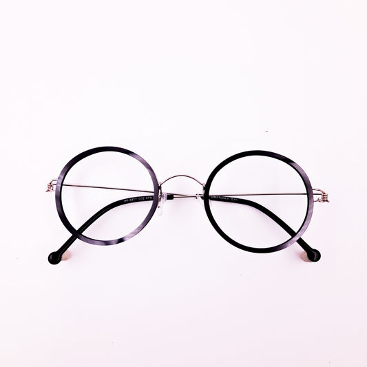 Round metal silver glasses
