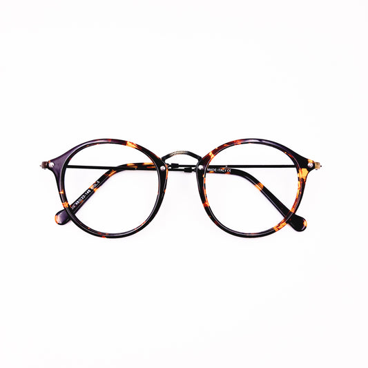 Round printed glasses