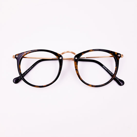 Round printed glasses