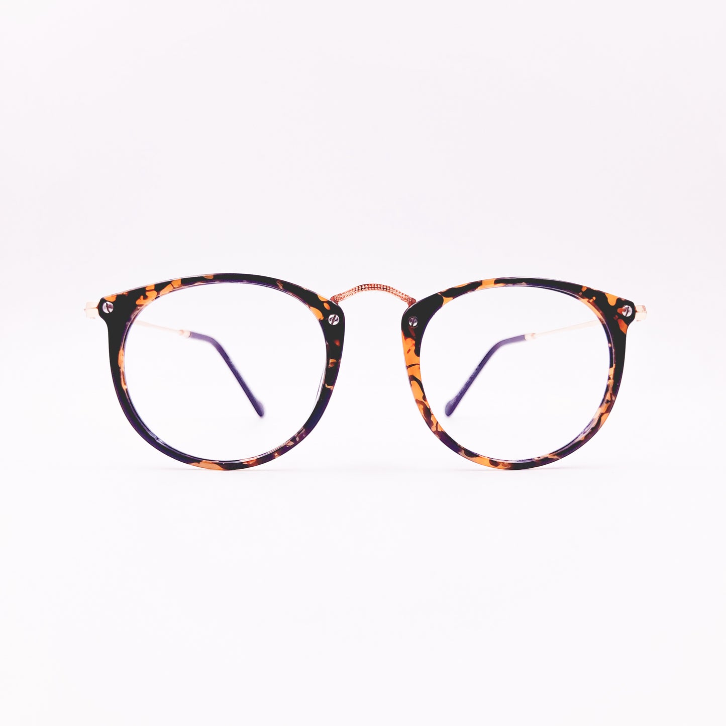 Round printed glasses