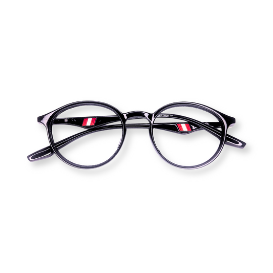 Round black glasses