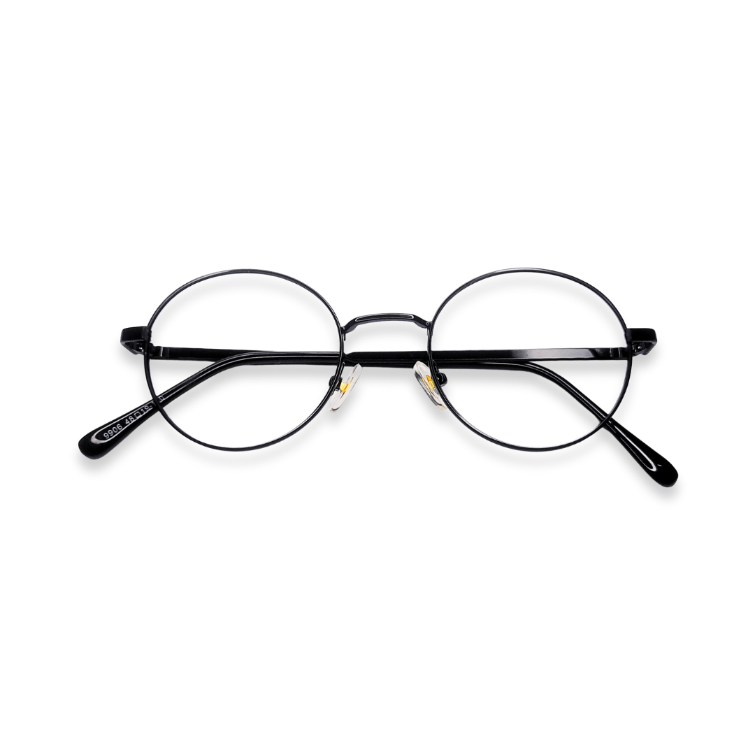 Round black glasses