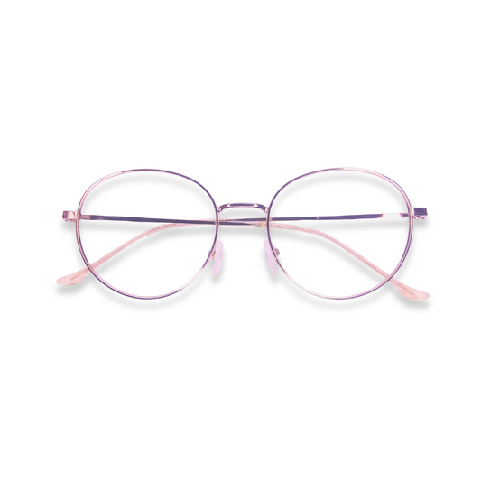 Round silver glasses