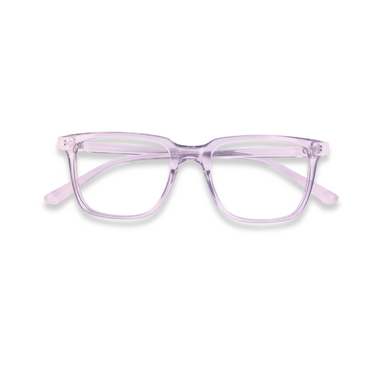 Rectangular grey glasses