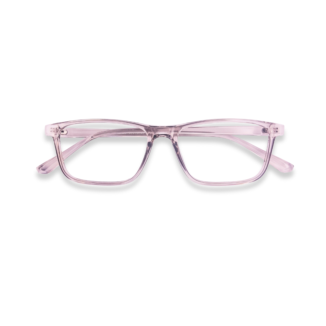 Rectangular grey glasses