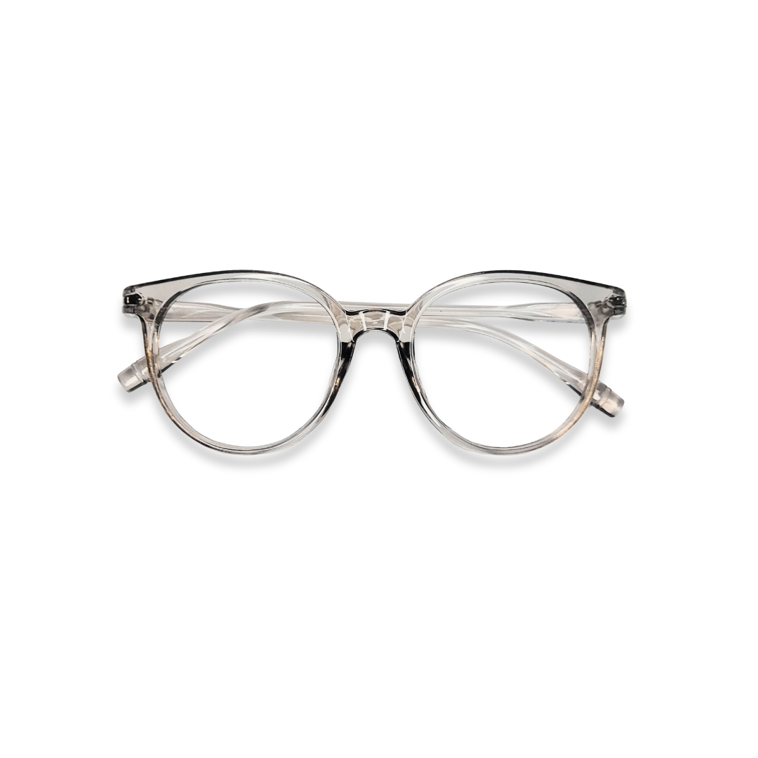 Grey round glasses