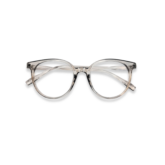 Grey round glasses