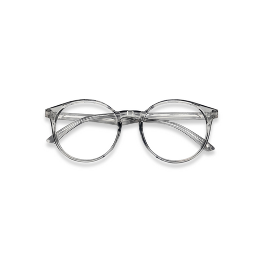 Grey round glasses