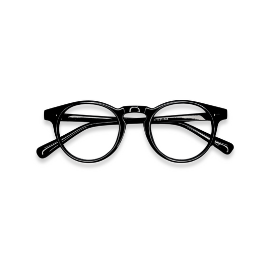 Black round glasses
