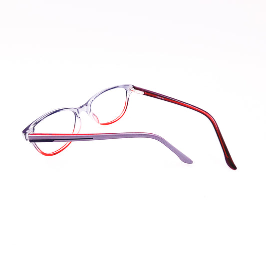Transparent grey and red kids glasses