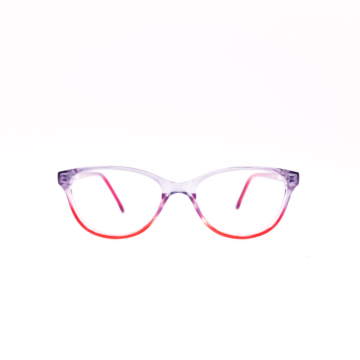 Transparent grey and red kids glasses